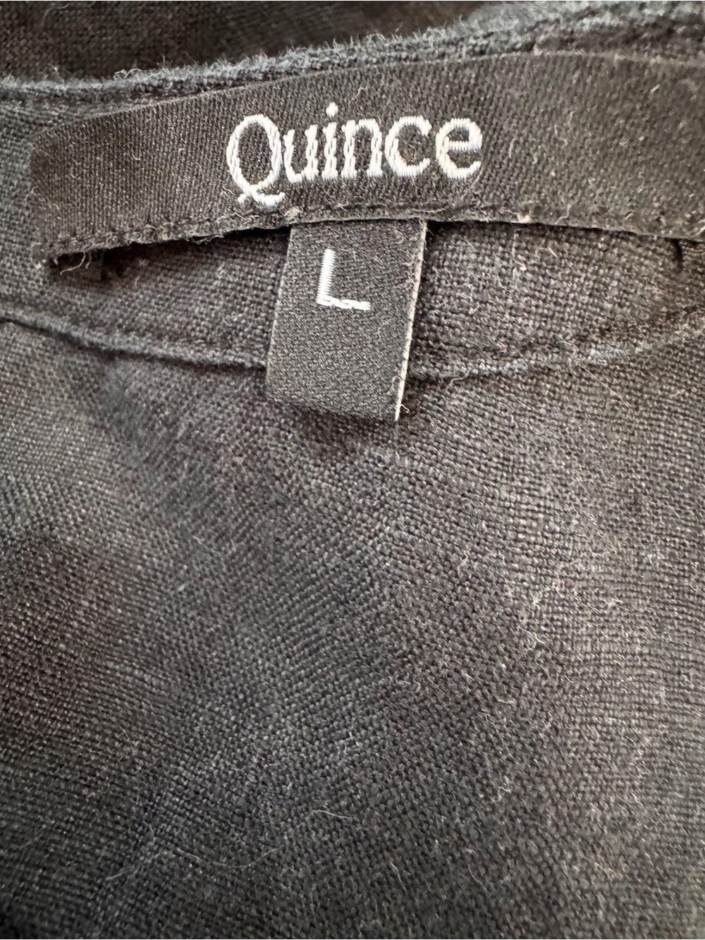 Quince Black Sleeveless Linen Tank - Picture 3 of 4